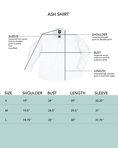 Ash Shirt - Smoke - Pencil Stripe