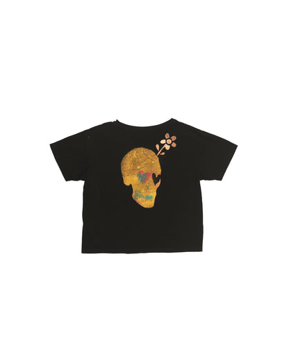 Short Sleeve Tshirt - AP #02 "flower skull" X-Large