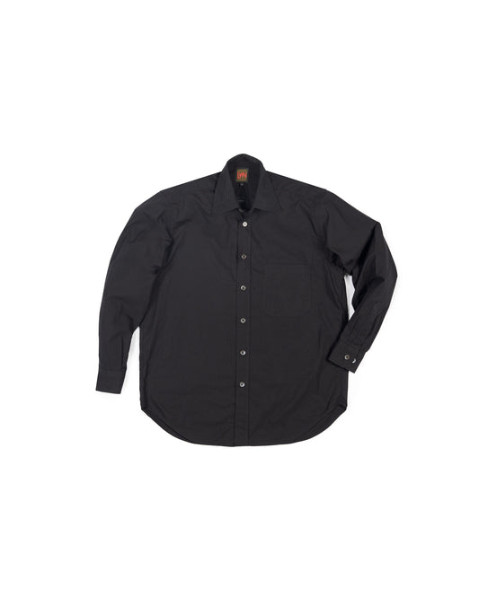 Ash Shirt - Black Pleat - Poplin