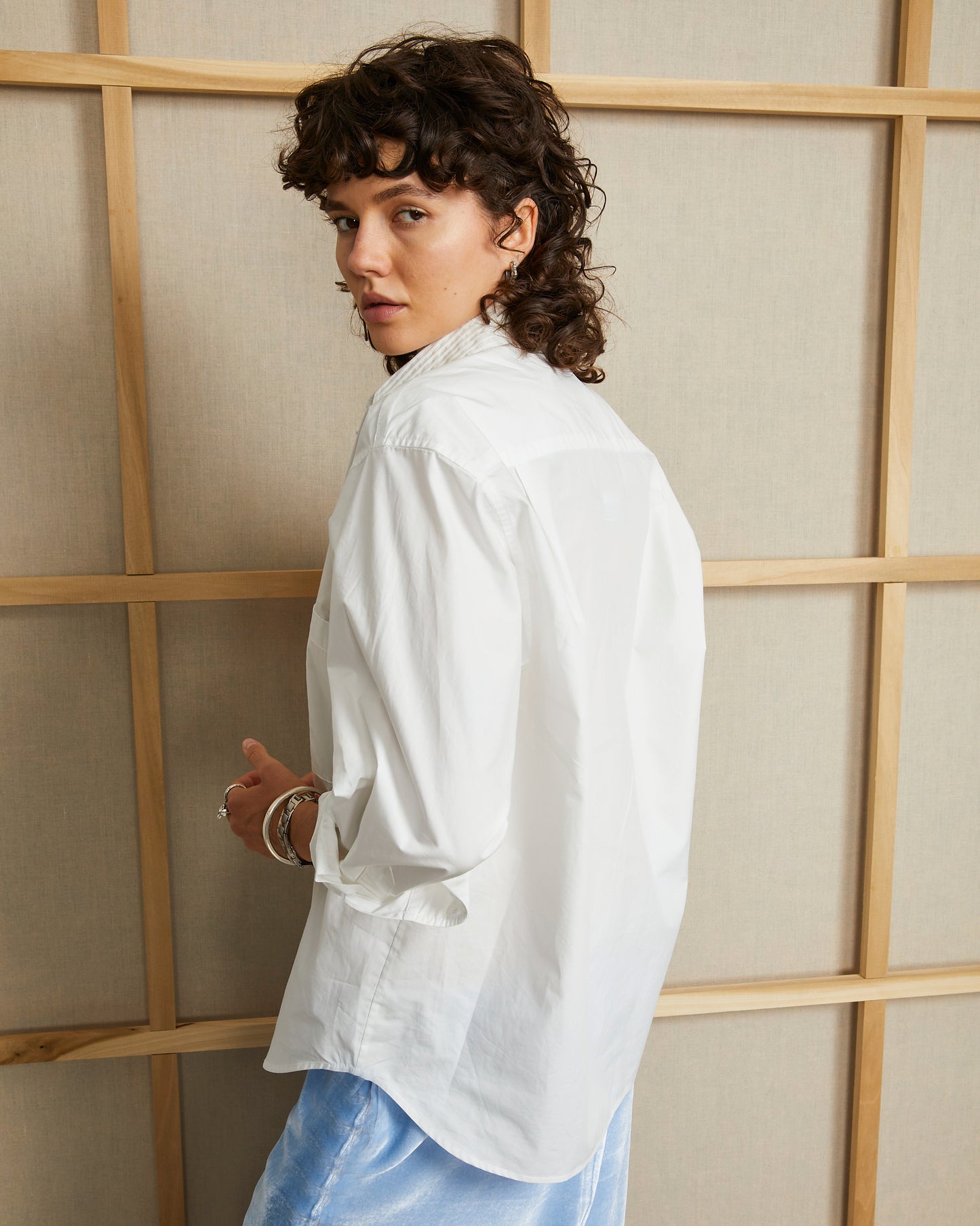 Ash Shirt - Crisp White Pleat - Poplin