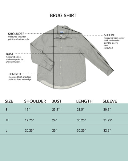 Brug Shirt - Electric Blue - Wool Micro Check