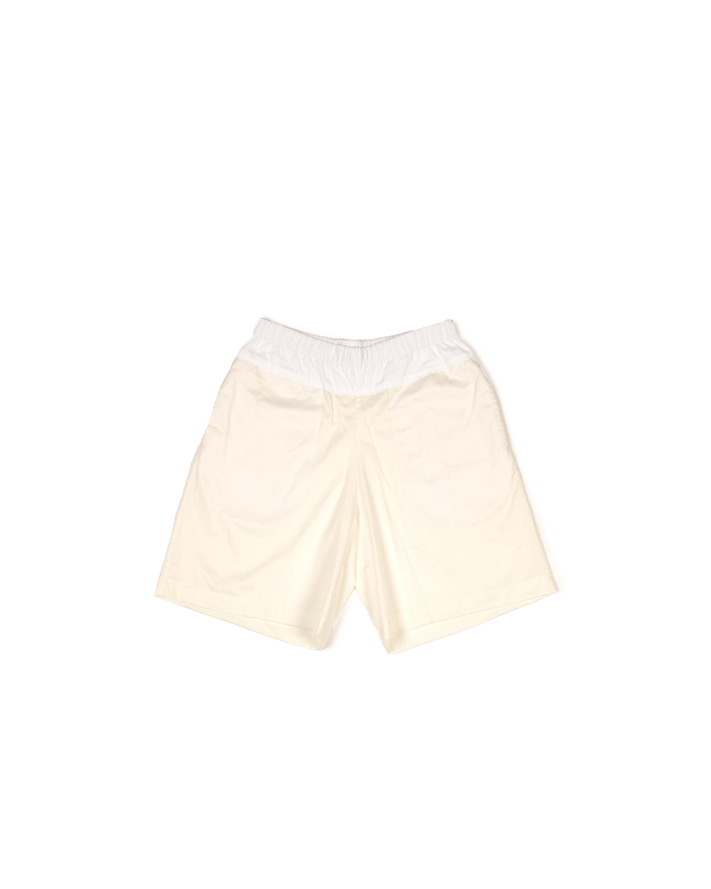 Bora Short - Ecru White - Fine Cotton Twill and poplin