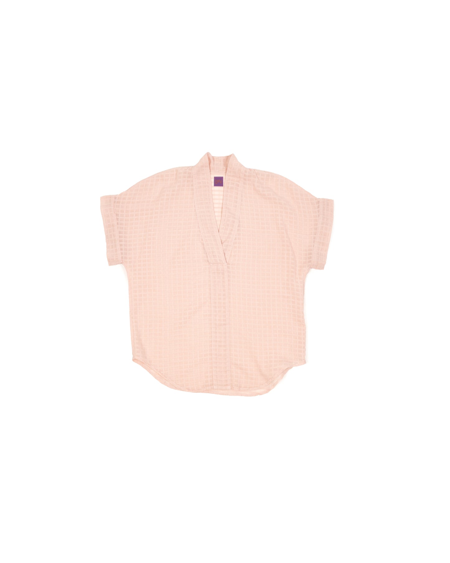 Calla Top - Carnation - Grid Voile