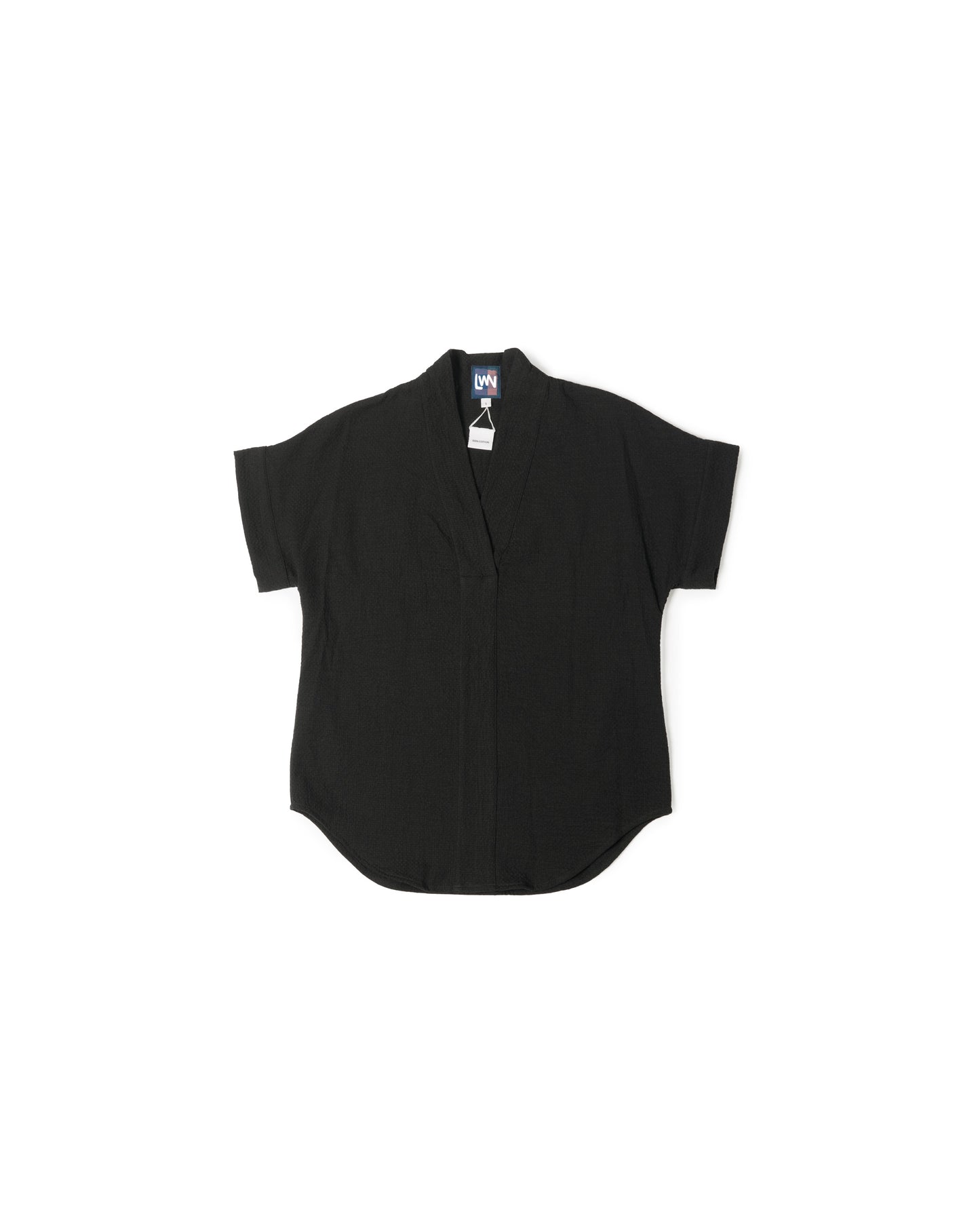 Calla Top - Black - Dobby