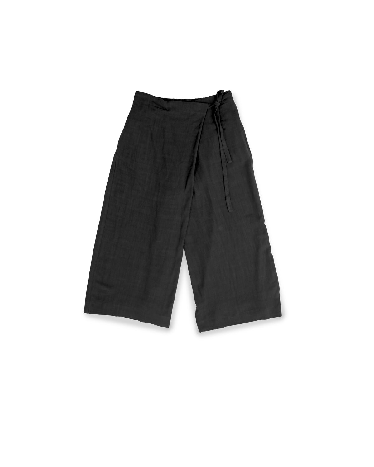 Calla Crop Pant - Black - Drapey Linen