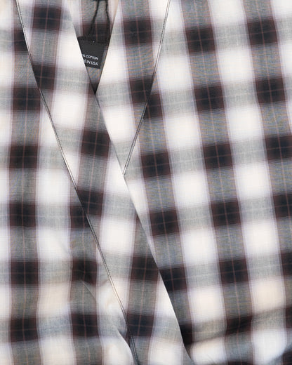 Calla Wrap Dress - Java - Shadow Check Poplin
