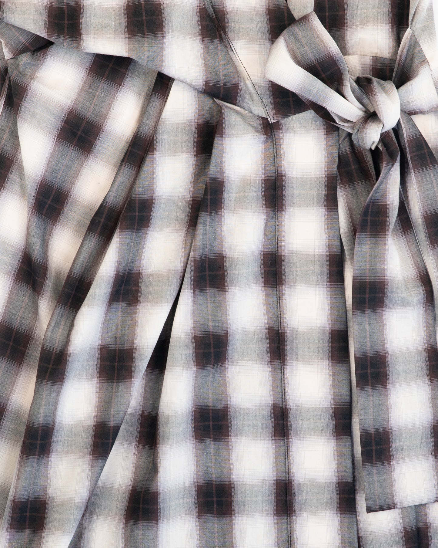 Calla Wrap Dress - Java - Shadow Check Poplin