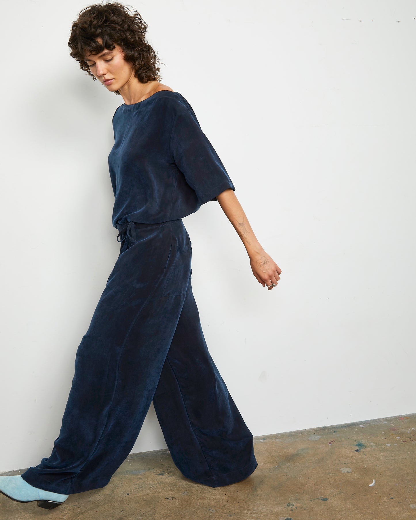 Calla Wrap Pant - Abyss - Cupro