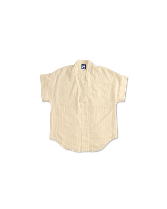 Calla Top - Ecru - Grid Voile