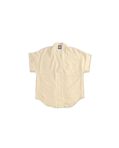 Calla Top - Ecru - Grid Voile