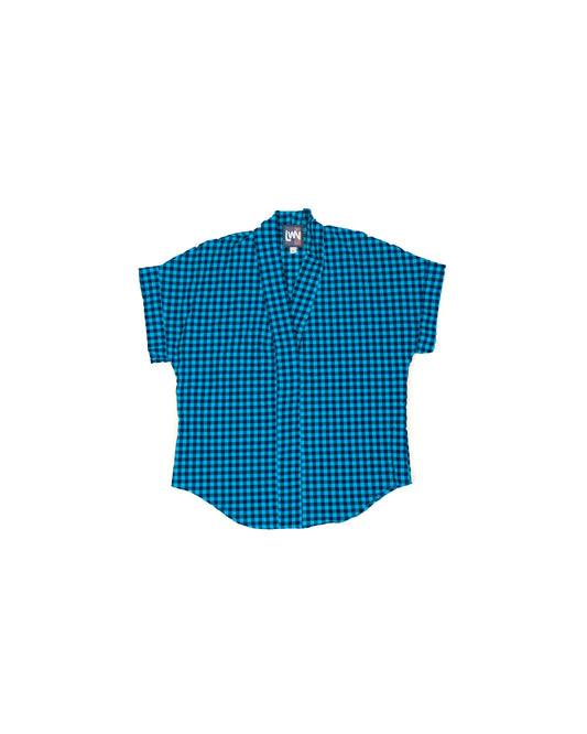 Calla Top - Parrot - Seersucker Gingham