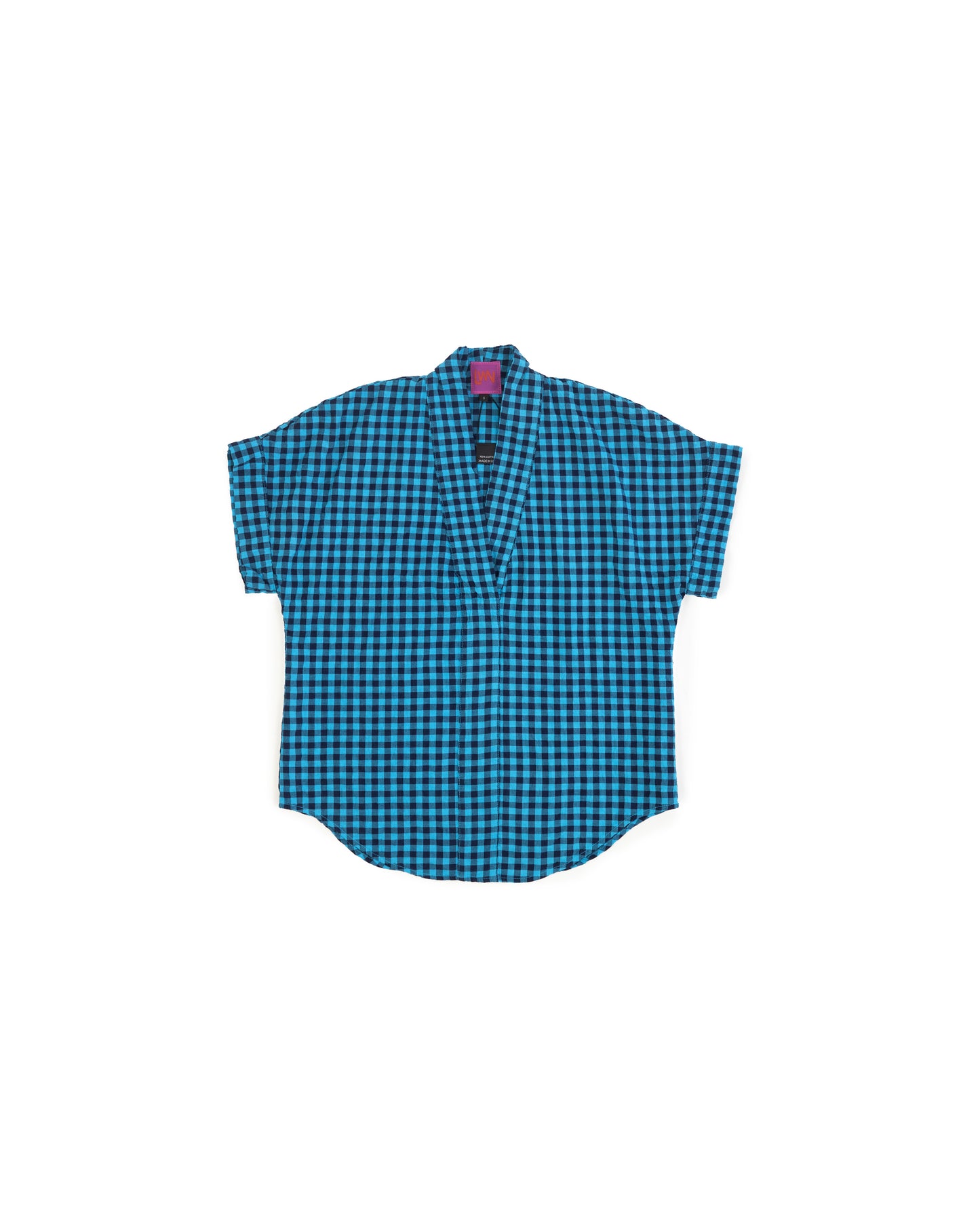 Calla Top - Parrot - Seersucker Gingham