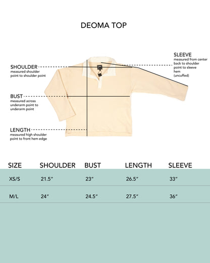Deoma Top - Natural - French Terry