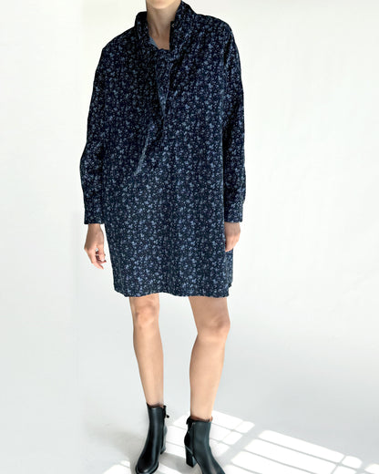Darly Dress - Borage Floral - Pinwale Corduroy