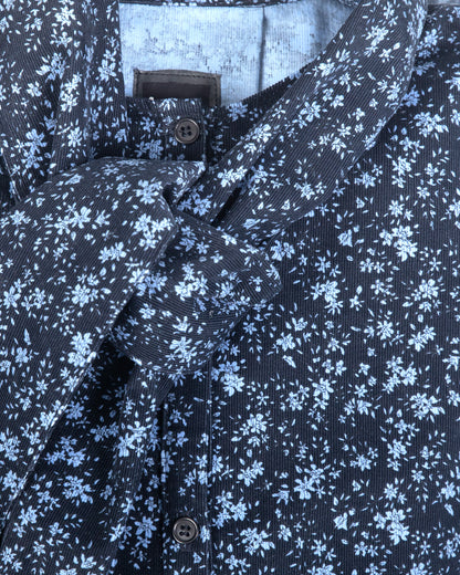 Darly Dress - Borage Floral - Pinwale Corduroy