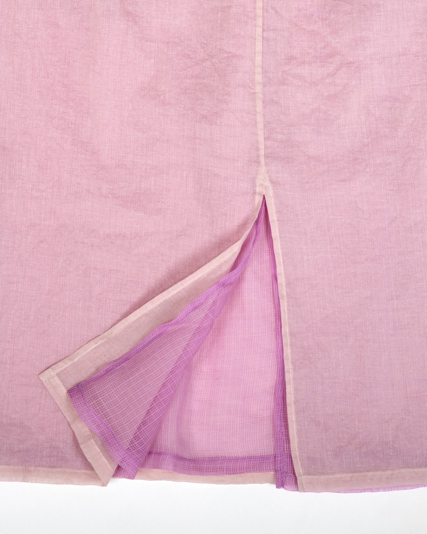 Double Digi Skirt - Powder - Layered Check Lace