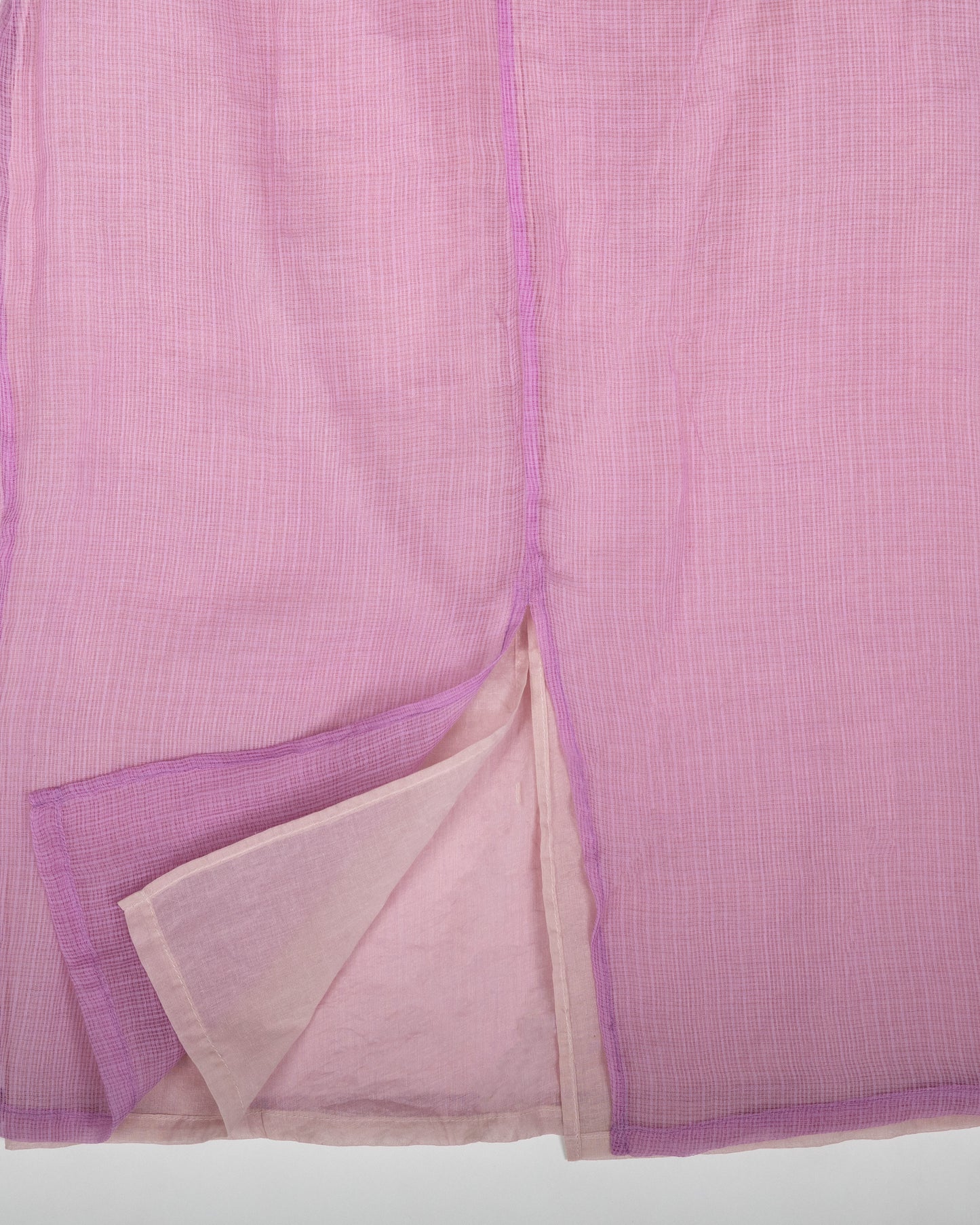 Double Digi Skirt - Powder - Layered Check Lace
