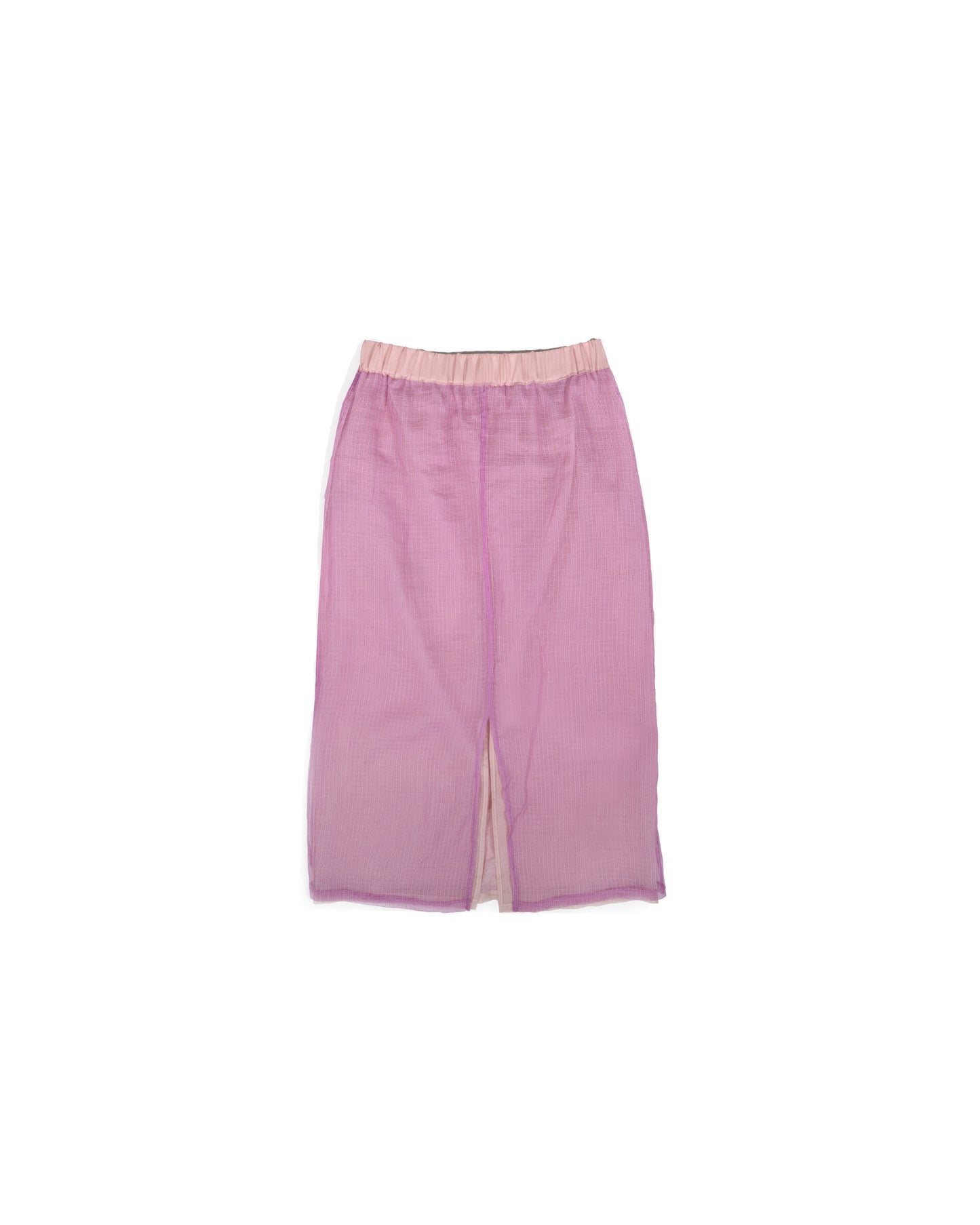 Double Digi Skirt - Powder - Layered Check Lace