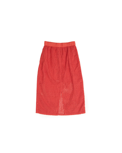 Digi Skirt - Tajin - Grid Broidery Cotton