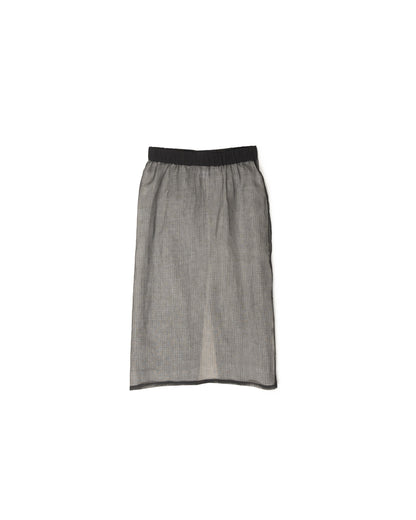 Double Digi Skirt - Ecru - Organdy Check Lace