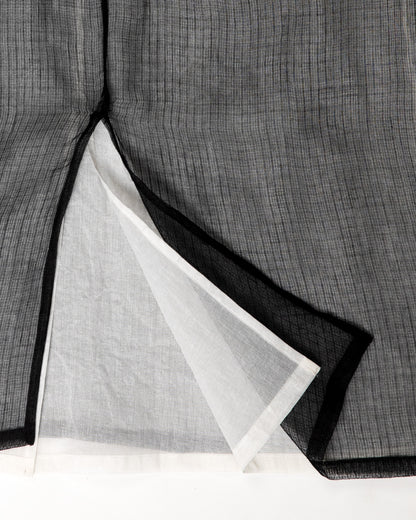 Double Digi Skirt - Ecru - Organdy Check Lace