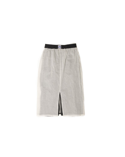 Double Digi Skirt - Ecru - Organdy Check Lace