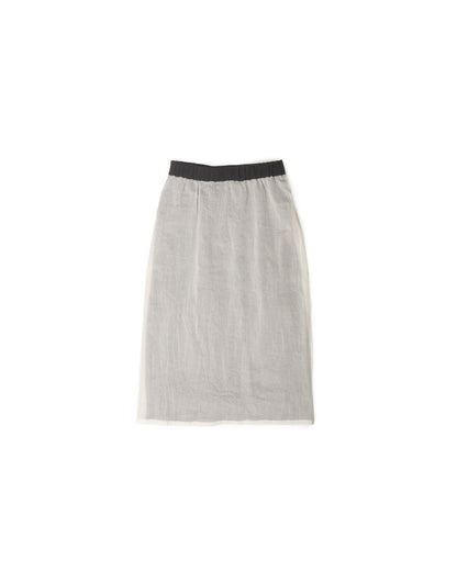 Double Digi Skirt - Ecru - Organdy Check Lace