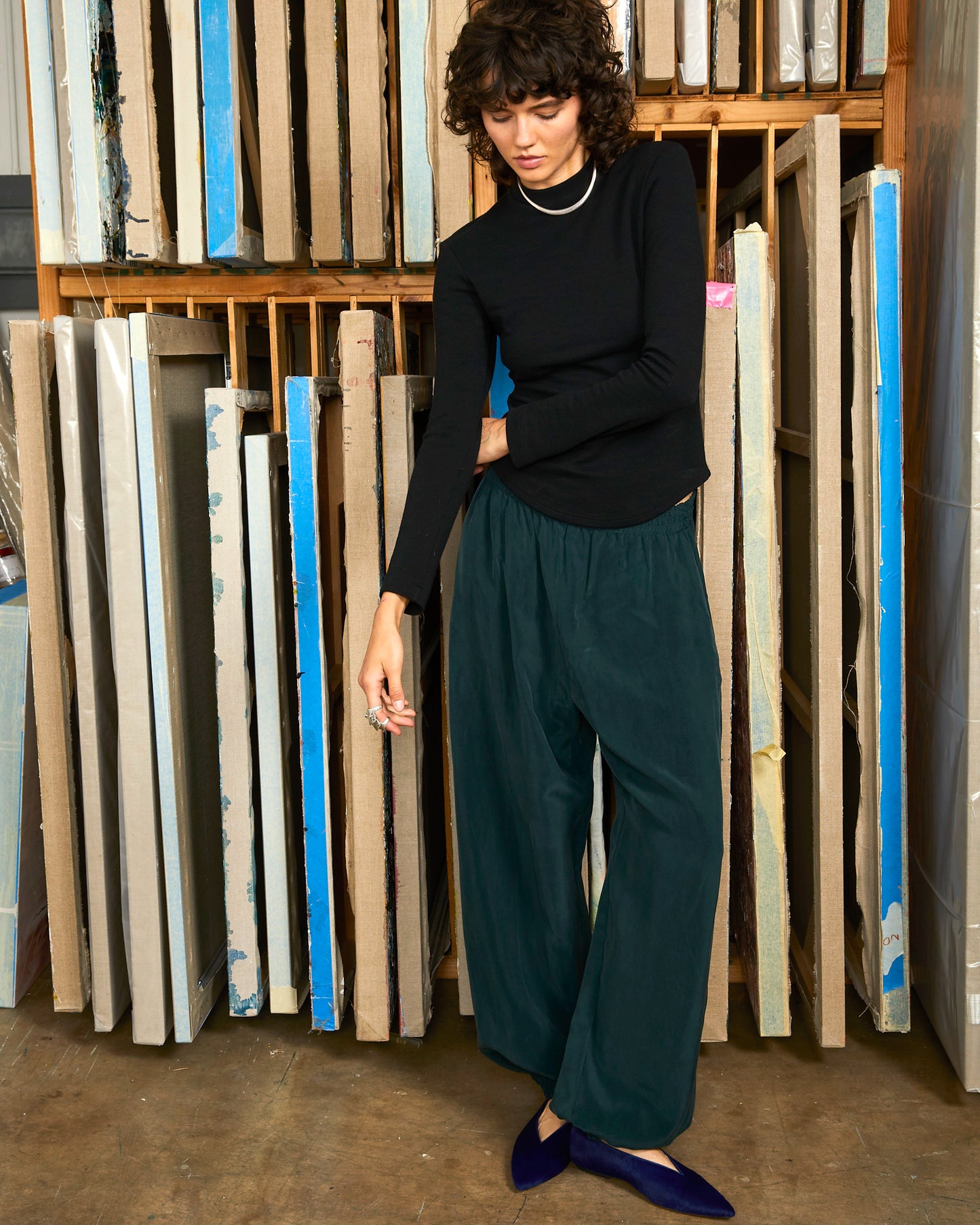 Eden Pant - Dark Teal - Cupro