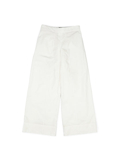 Ela Pant - White - Compact Cotton