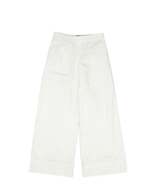 Ela Pant - White - Compact Cotton