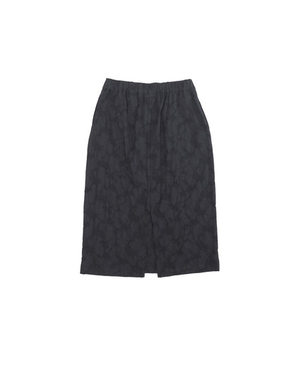 Glenn Skirt - Smoke - Floral Jacquard