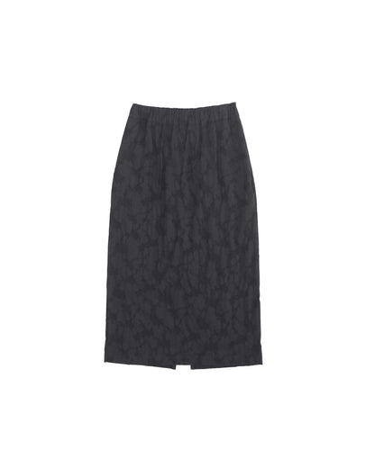 Glenn Skirt - Smoke - Floral Jacquard