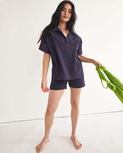 Hawthorn Short - Midnight - Pencil Stripe