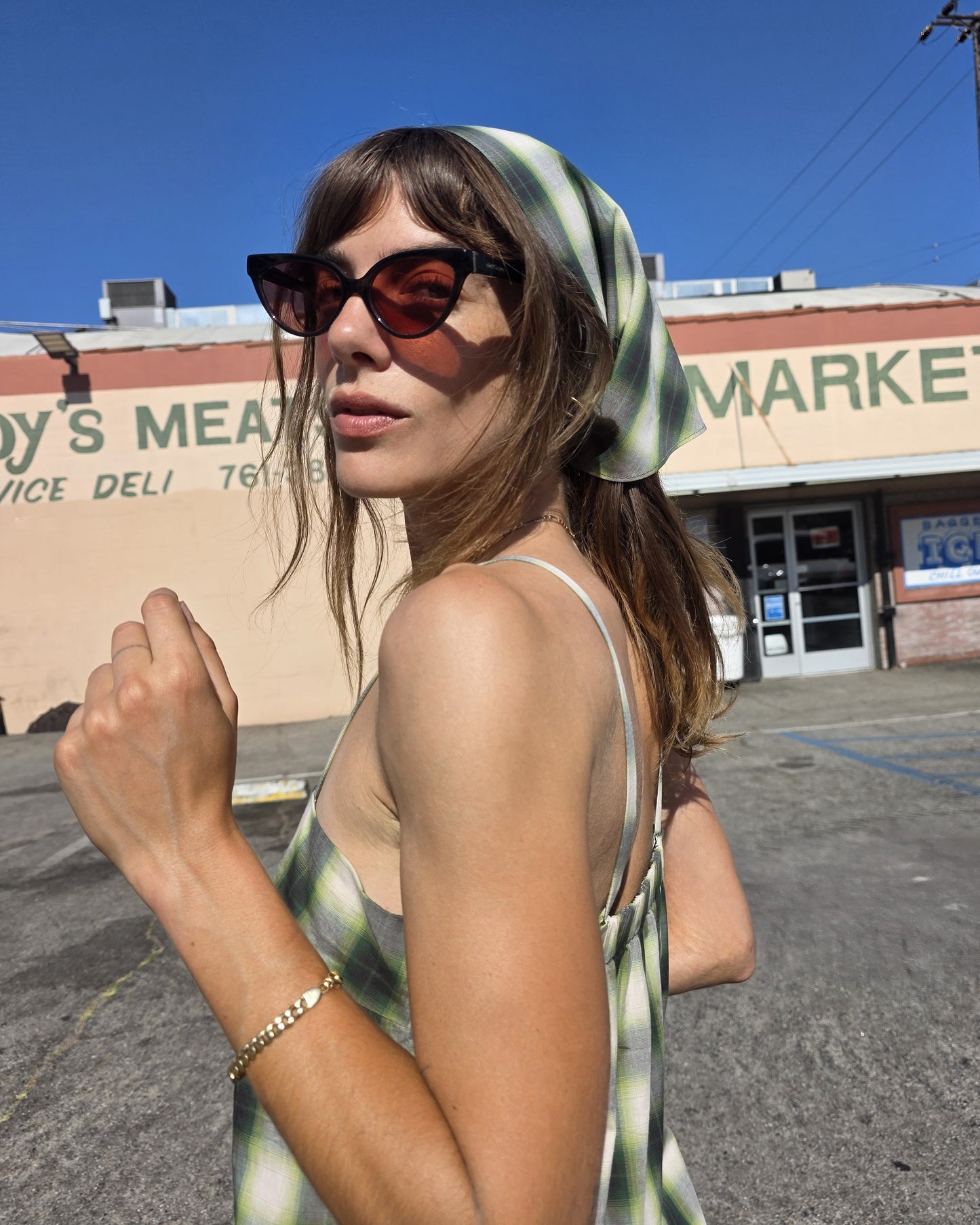 Head Scarf - Clover - Shadow Check