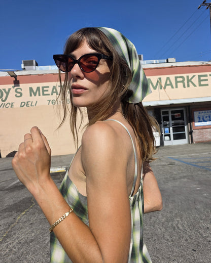 Head Scarf - Clover - Shadow Check