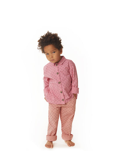 Kids Moni Jacket - Rizzo Pink - Dotty Cotton