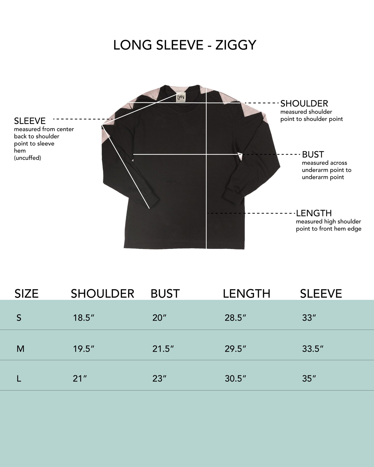 Long Sleeve Tee - Black Ziggy - LS Tee