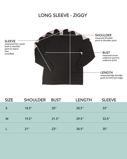 Long Sleeve Tee - Black Ziggy - LS Tee