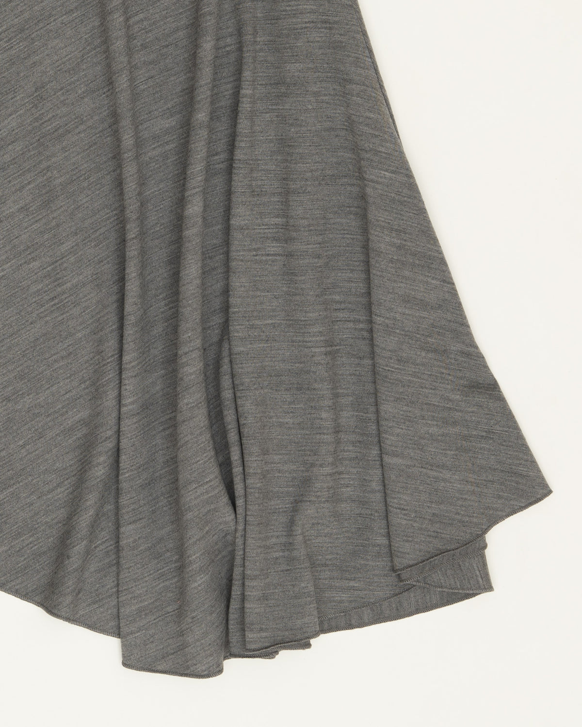 Ladle Skirt - Grey Melange - Lustre Wool Jersey