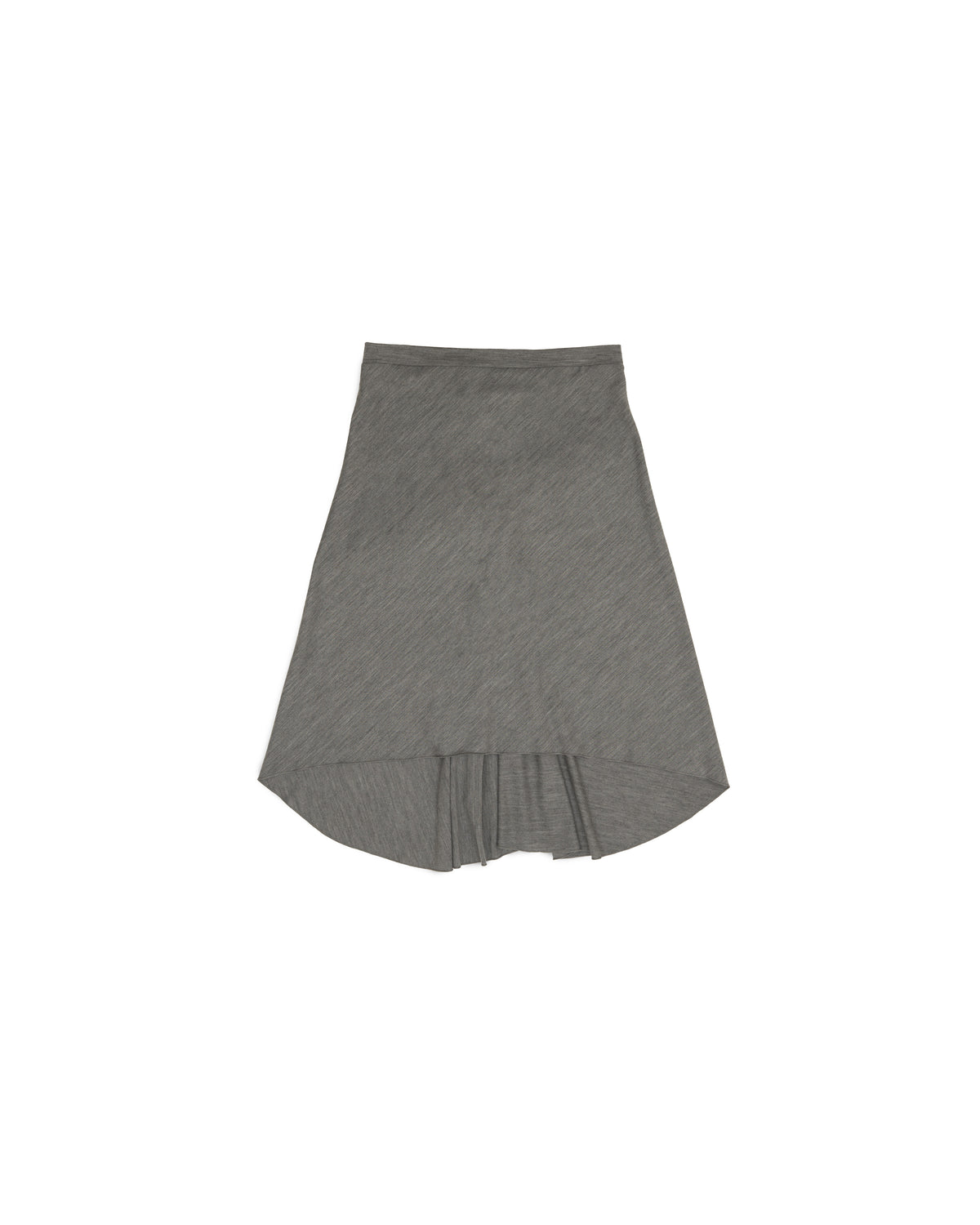 Ladle Skirt - Grey Melange - Lustre Wool Jersey