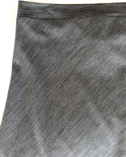 Ladle Skirt - Grey Melange - Lustre Wool Jersey