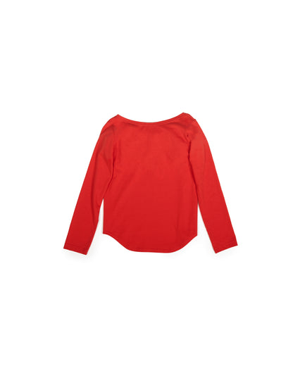 Laurel Tee - Scarlet - Cotton Knit
