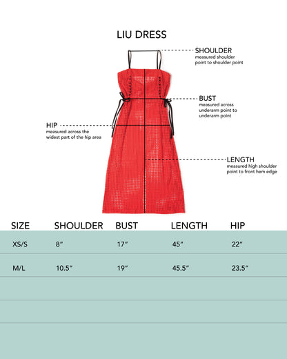 Liu Dress - Taijin - Grid Broidery Cotton