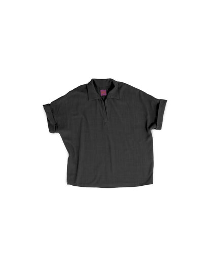 Drapey Mugho Top - Black - Drapey Linen