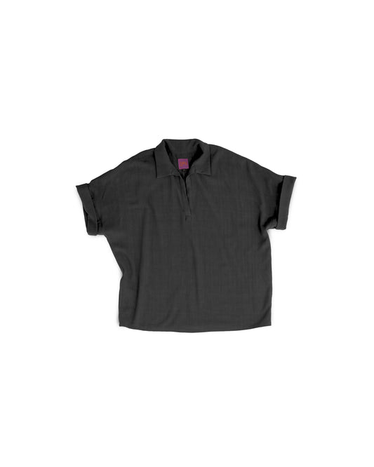 Drapey Mugho Top - Black - Drapey Linen
