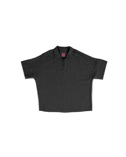 Drapey Mugho Top - Black - Drapey Linen