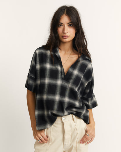 Mugho Top - Shadow Check - Drape Flannel