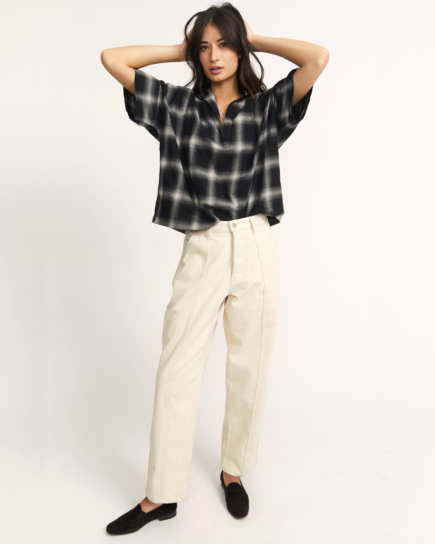 Mugho Top - Shadow Check - Drape Flannel