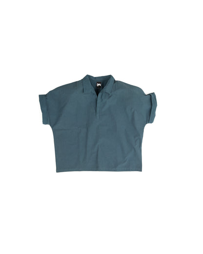 Mugho Top - Dark Teal - Pencil Stripe