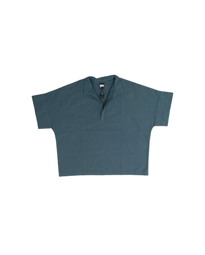 Mugho Top - Dark Teal - Pencil Stripe